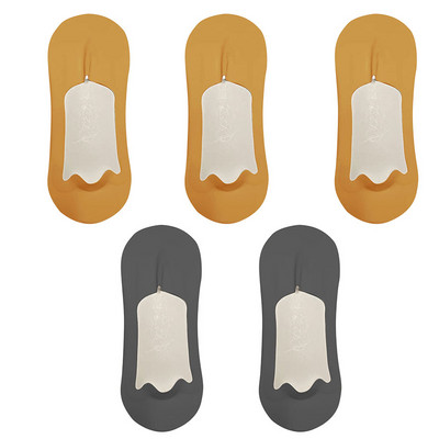 5 paari meeste sokid puuvillased hingavad suvised üliõhukesed No Show Ice siidist sokid silikoonist libisemiskindlad põhjast imavad meeste paadi sokid