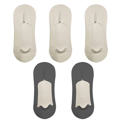 5 paari meeste sokid puuvillased hingavad suvised üliõhukesed No Show Ice siidist sokid silikoonist libisemiskindlad põhjast imavad meeste paadi sokid