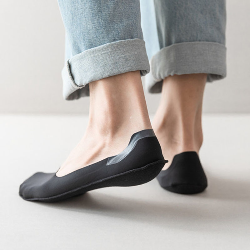 5 paari meeste sokid puuvillased hingavad suvised üliõhukesed No Show Ice siidist sokid silikoonist libisemiskindlad põhjast imavad meeste paadi sokid