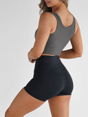 Ženske rebraste pletene majice bez rukava s okruglim izrezom, uske kratke majice s prslukom Ulična odjeća