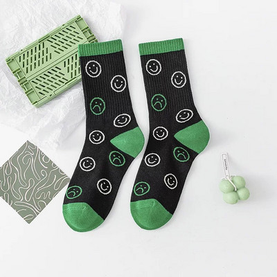 1 par pamučnih modnih hip hop muških ženskih uniseks čarapa Harajuku mlada djevojka dama karirano Klizanje šahovnica Vesele čarape Smiješne Sokken