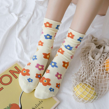 Сладки чорапи с анимационни цветя в японски корейски стил Дамски улични чорапи Skate Harajuku Kawaii Есен 38