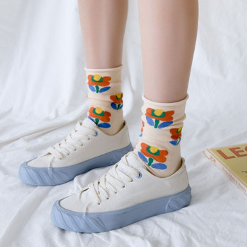Сладки чорапи с анимационни цветя в японски корейски стил Дамски улични чорапи Skate Harajuku Kawaii Есен 38