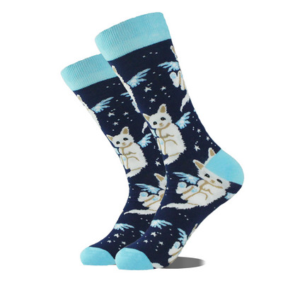 Cotton Happy Funny Sokid Mehed Alien Planet Shark Crazy Design Sokken Unisex Uudsus Dinosaur Crew Rula Calcetines Hombre