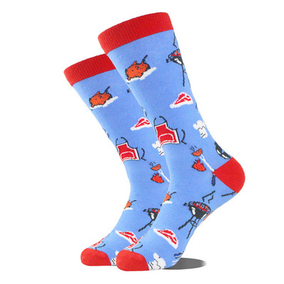 Cotton Happy Funny Sokid Mehed Alien Planet Shark Crazy Design Sokken Unisex Uudsus Dinosaur Crew Rula Calcetines Hombre