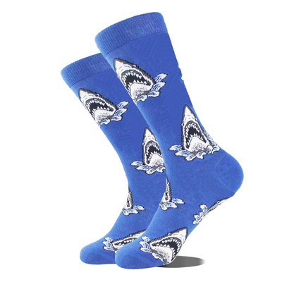 Cotton Happy Funny Sokid Mehed Alien Planet Shark Crazy Design Sokken Unisex Uudsus Dinosaur Crew Rula Calcetines Hombre
