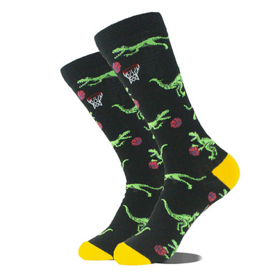 Cotton Happy Funny Sokid Mehed Alien Planet Shark Crazy Design Sokken Unisex Uudsus Dinosaur Crew Rula Calcetines Hombre