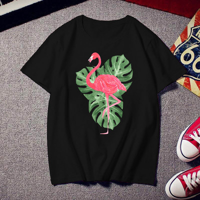 2021 Flamingo Beauty póló női divat divatos 90-es Harajuku rövid ujjú póló fehér nyári póló felső