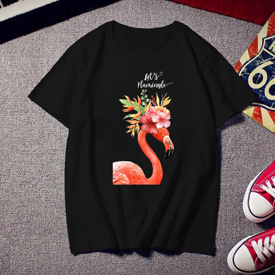 2021 Flamingo Beauty póló női divat divatos 90-es Harajuku rövid ujjú póló fehér nyári póló felső