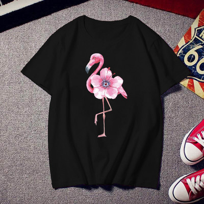 2021 Flamingo Beauty póló női divat divatos 90-es Harajuku rövid ujjú póló fehér nyári póló felső