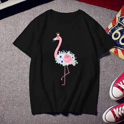 2021 Flamingo Beauty póló női divat divatos 90-es Harajuku rövid ujjú póló fehér nyári póló felső