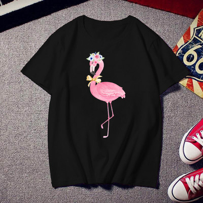 2021 Flamingo Beauty póló női divat divatos 90-es Harajuku rövid ujjú póló fehér nyári póló felső