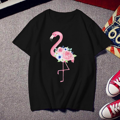 2021 Flamingo Beauty póló női divat divatos 90-es Harajuku rövid ujjú póló fehér nyári póló felső