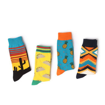 1 Pair New Men Γυναικείες Βαμβακερές κάλτσες Casual Colorful Socks Crew Street Skateboard Κάλτσες Happy Funny Harajuku Sox Meias