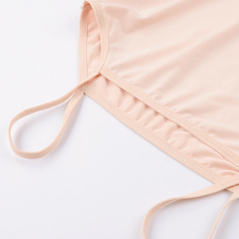 Női Summer Basic egyszínű ujjatlan camisole spagetti pántos gombóc nyakú tankfelső karcsúsított alsó heveder mellény sima