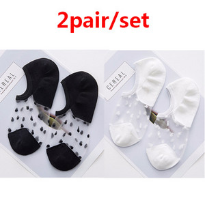 1/2/3/4/5 pari ženskih čarapa za gležnjeve Prozirne nevidljive čarape Ljetne nevidljive čipkaste čarape Neklizajuće mrežaste prozirne polutanke čarape