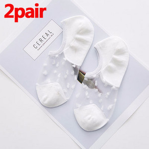 1/2/3/4/5 pari ženskih čarapa za gležnjeve Prozirne nevidljive čarape Ljetne nevidljive čipkaste čarape Neklizajuće mrežaste prozirne polutanke čarape