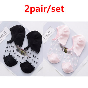 1/2/3/4/5 pari ženskih čarapa za gležnjeve Prozirne nevidljive čarape Ljetne nevidljive čipkaste čarape Neklizajuće mrežaste prozirne polutanke čarape