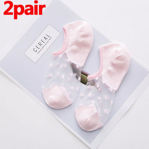 1/2/3/4/5 pari ženskih čarapa za gležnjeve Prozirne nevidljive čarape Ljetne nevidljive čipkaste čarape Neklizajuće mrežaste prozirne polutanke čarape