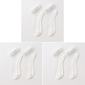 3 perechi de șosete scurte din dantelă transparentă pentru femei, șosete de vară din bumbac, subțiri, goale la gleznă, papuci de femei, moale, anti-alunecare, șosete invizibile