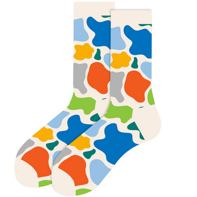 1 paar 2023 uued meeste sokid poksidollarid malelauad loomade uudsed multikad puuvillased naiste tänavasokid suured pikad sokid