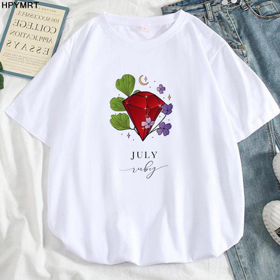 Ljetna ulična odjeća Moda Ležerna košulja kratkih rukava s O-izrezom Ženska odjeća majica kratkih rukava s dragim kamenjem, gornji dijelovi s travanjskim printom S-XXL