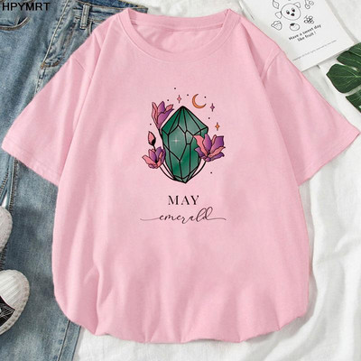 Ljetna ulična odjeća Moda Ležerna košulja kratkih rukava s O-izrezom Ženska odjeća majica kratkih rukava s dragim kamenjem, gornji dijelovi s travanjskim printom S-XXL