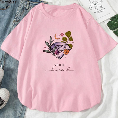 Ljetna ulična odjeća Moda Ležerna košulja kratkih rukava s O-izrezom Ženska odjeća majica kratkih rukava s dragim kamenjem, gornji dijelovi s travanjskim printom S-XXL