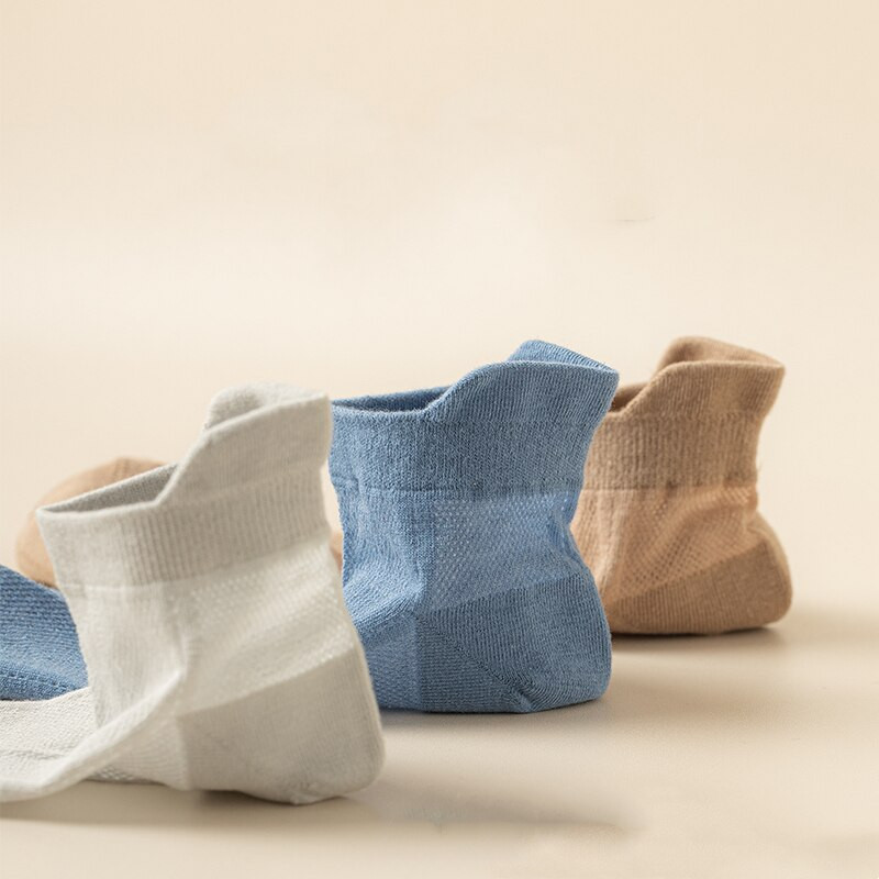 6 pár hűvös és légáteresztő hálós zokni férfiaknak Nyári sportos rövid zokni fülfülekkel és hólyagmentes kialakítással