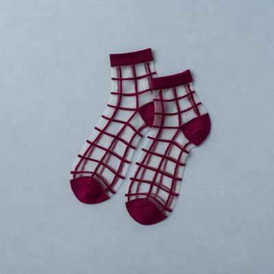 1 par ženskih čarapa Ljeto 15 stilova Harajuku Tanke prozirne čarape Prugaste karirane točkice Smiješne prozračne čarape Ležerne čarape za gležnjeve