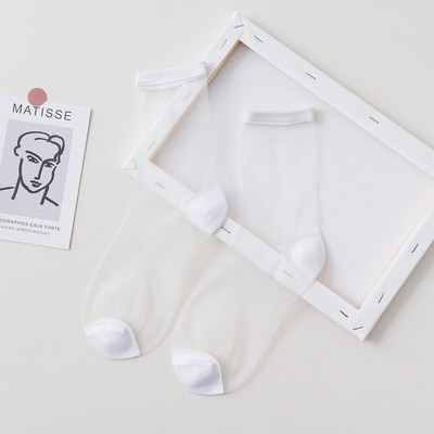 1 par ženskih čarapa Ljeto 15 stilova Harajuku Tanke prozirne čarape Prugaste karirane točkice Smiješne prozračne čarape Ležerne čarape za gležnjeve