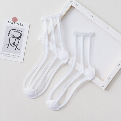 1 par ženskih čarapa Ljeto 15 stilova Harajuku Tanke prozirne čarape Prugaste karirane točkice Smiješne prozračne čarape Ležerne čarape za gležnjeve