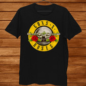 Harajuku must T-särk naiste GUN N ROSES Print T-särk Vintage Rock Band Cotton T-särk lühikeste varrukatega tänavarõivad Tumblr Top S-3XL
