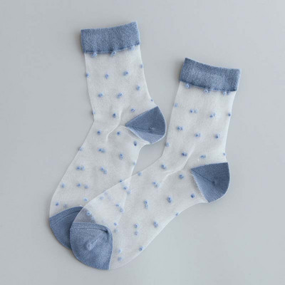 1 paari täpivärvilised suvised läbipaistvad naljakad sokid naistele armsad õõnsad õhukesed lühikesed harajuku sokid vabaaja lahedad ja moodsad sokid