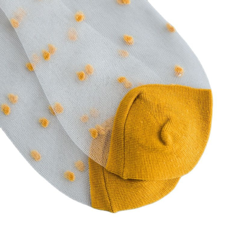 1 paari täpivärvilised suvised läbipaistvad naljakad sokid naistele armsad õõnsad õhukesed lühikesed harajuku sokid vabaaja lahedad ja moodsad sokid