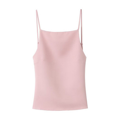 TRAF naiste High Street Sexy Camisole Tank Top Fashion Party Ümarkaela seljata Top Temperament Spice Girls Naiste