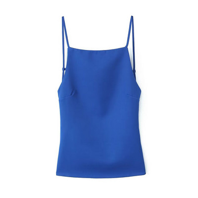 TRAF naiste High Street Sexy Camisole Tank Top Fashion Party Ümarkaela seljata Top Temperament Spice Girls Naiste