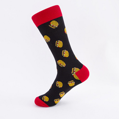Nou pentru 2020 Șosete bărbați cu desene animate marimea bumbac cu burger de bere Happy Socks pentru bărbați Meias 51401