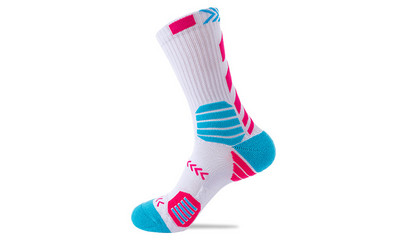 Șosete scurte de sport cu amortizare profesională, de compresie, de culoare strălucitoare, prosop, fund, alergare, fotbal, ciclism, în aer liber, baschet șosete