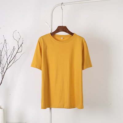 Blessyuki Basic suvine T-särk naiste uus 100% puuvillane vabaaja t-särk, naiste korea lahtine pehme lühikeste varrukatega kaelus, 10 parimat värvi