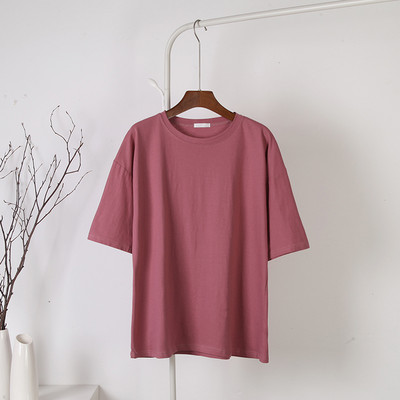 Blessyuki Basic suvine T-särk naiste uus 100% puuvillane vabaaja t-särk, naiste korea lahtine pehme lühikeste varrukatega kaelus, 10 parimat värvi