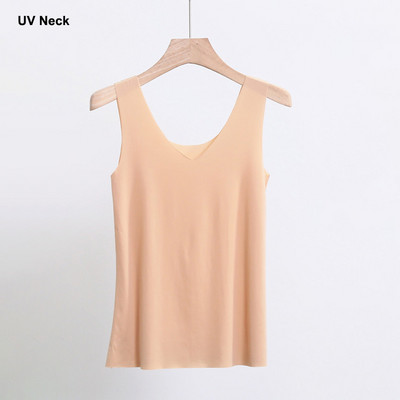 Plus veličina 5XL Bešavne majice na kamisol Ženske ljetne Ice svilene tanke majice bez rukava Ženske modne jednobojne kratke majice Donje rublje Žensko