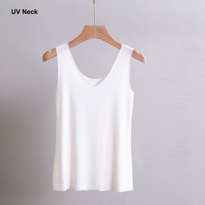 Plus veličina 5XL Bešavne majice na kamisol Ženske ljetne Ice svilene tanke majice bez rukava Ženske modne jednobojne kratke majice Donje rublje Žensko