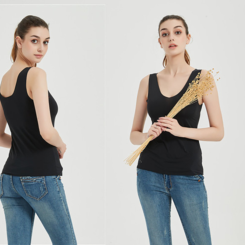 Plus veličina 5XL Bešavne majice na kamisol Ženske ljetne Ice svilene tanke majice bez rukava Ženske modne jednobojne kratke majice Donje rublje Žensko