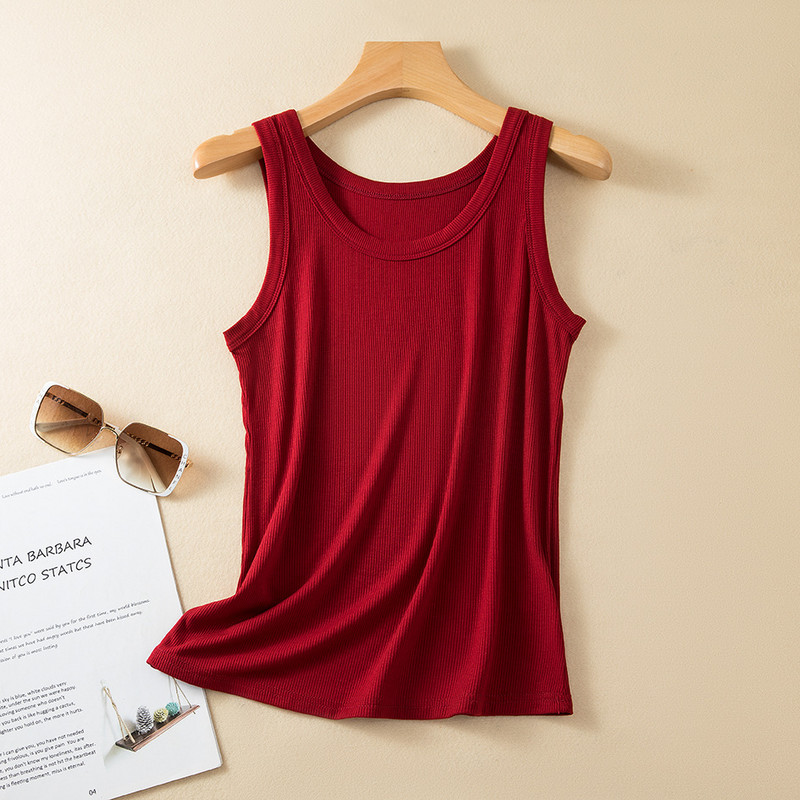 Ühevärvilised suvised naiste topid Soonik puuvillane Pehme põhjaga T-särgid Varrukateta tänavarõivad, kõik sobivad