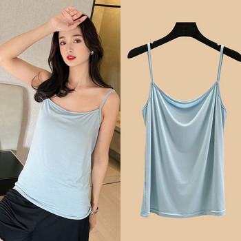 Modal Spaghetti Strap Tops Basic Camis χωρίς μανίκια Tank Top Μονόχρωμο γυναικείο καλοκαιρινό καμισόλες