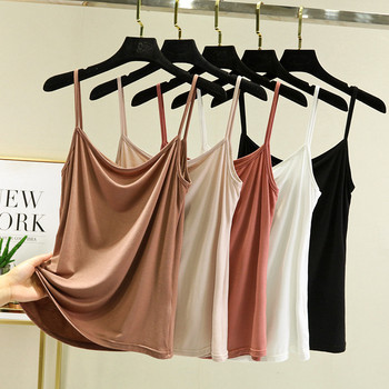 Modal Spaghetti Strap Tops Basic Camis χωρίς μανίκια Tank Top Μονόχρωμο γυναικείο καλοκαιρινό καμισόλες