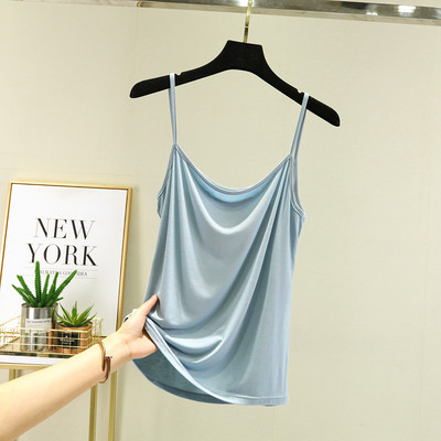 Modal Spaghetti Strap Tops Basic Camis χωρίς μανίκια Tank Top Μονόχρωμο γυναικείο καλοκαιρινό καμισόλες