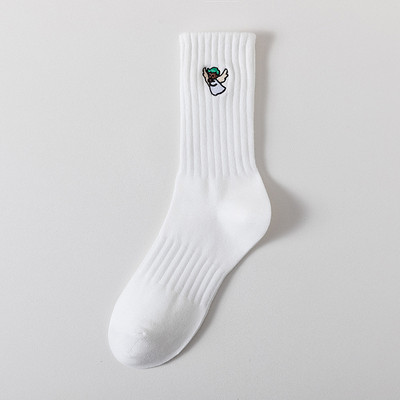 Șosete cu desene animate brodate Șosete unisex de modă în stil Harajuku Kawaii amuzant de primăvară toamnă șosete pentru femei Șosete minunate din bumbac