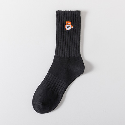 Șosete cu desene animate brodate Șosete unisex de modă în stil Harajuku Kawaii amuzant de primăvară toamnă șosete pentru femei Șosete minunate din bumbac